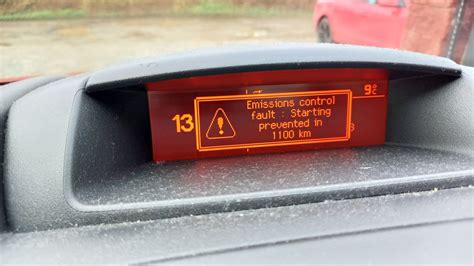 I have a Eurea flashing light, service light and engine management light showing with a warning of <strong>Emission fault</strong> preventing to <strong>start</strong> in 700 miles showing on the touch screen alongside a red Engine management light on the touch screen stating engine <strong>fault</strong> get repaired. . Citroen berlingo emissions fault starting prevented
